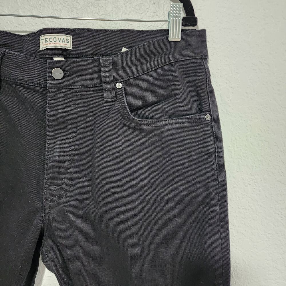 Tecovas Mens Black Demin Jeans Straight Leg Western Bootcut Style 36x32 - Picture 3 of 12